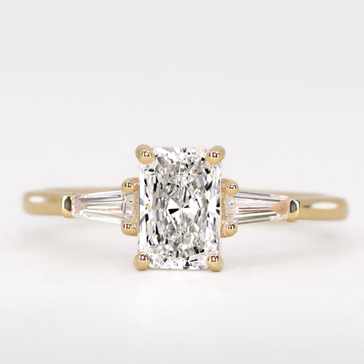 Dahlia - Radiant Cut Trilogy Engagement Ring Setting