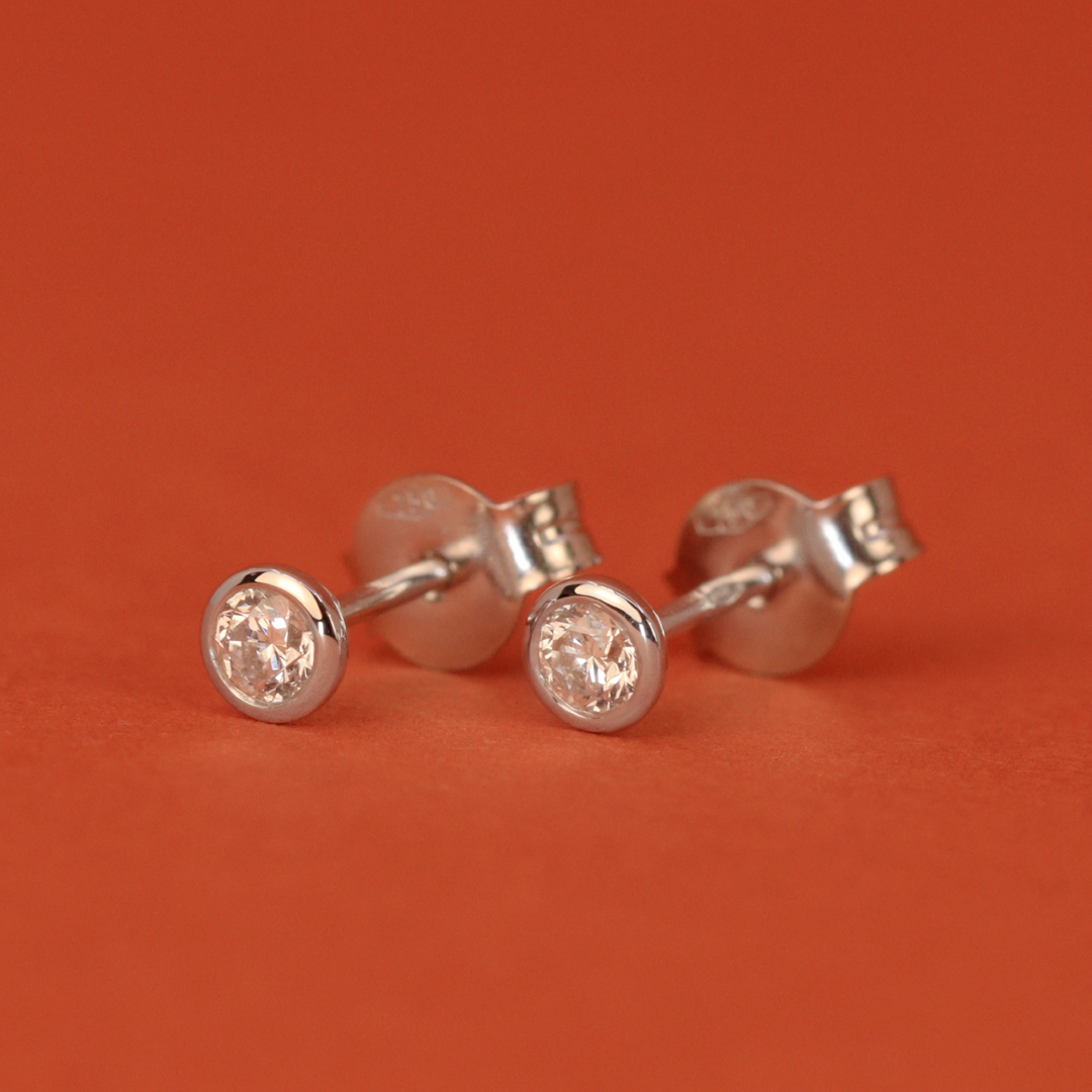 Diamond stud earrings