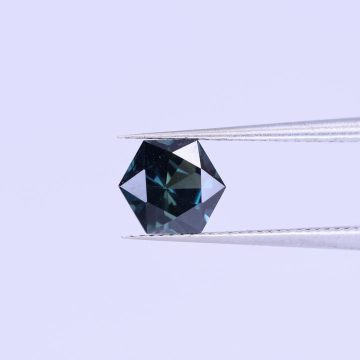 Teal Sapphire | 1.38ct Hexagon Cut, Loose Gemstone