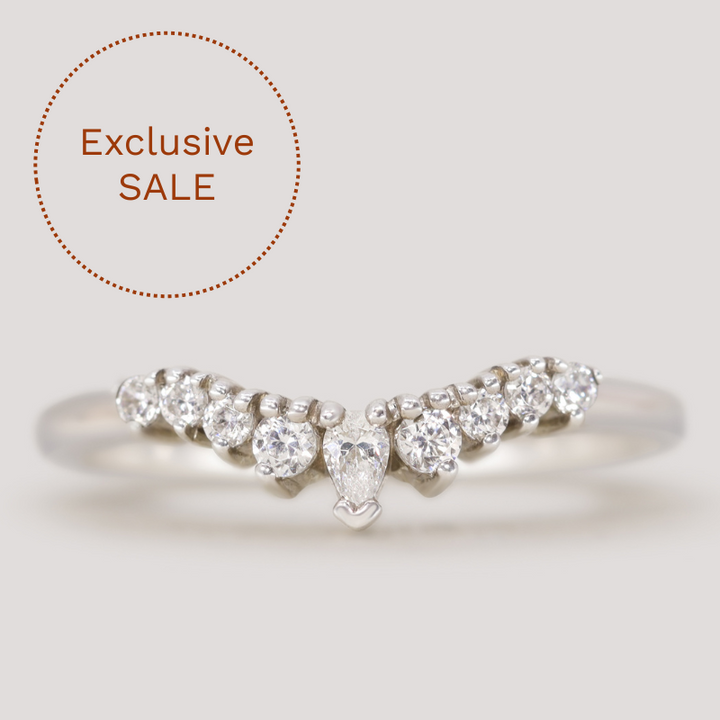 Emma Petite - Diamond Tiara Wedding Ring - Made-to-Order