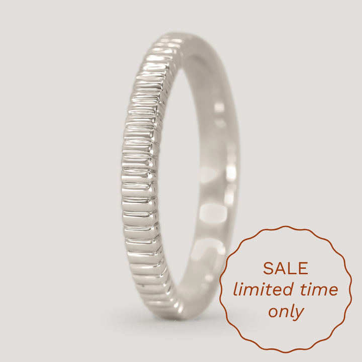 Gabrielle - Patterned Wedding Ring - Made-to-Order