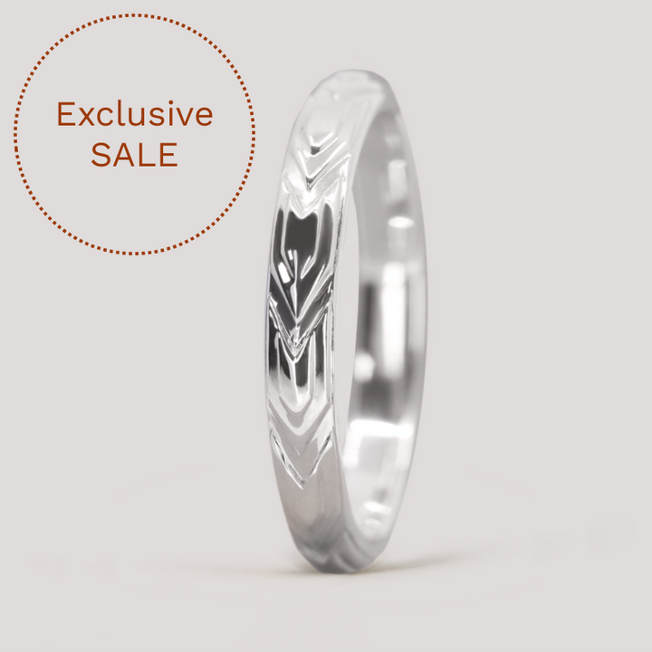Harley - Slim Art Deco Style Patterned Wedding Ring - Made-to-Order Wedding Rings - Made-to-Order