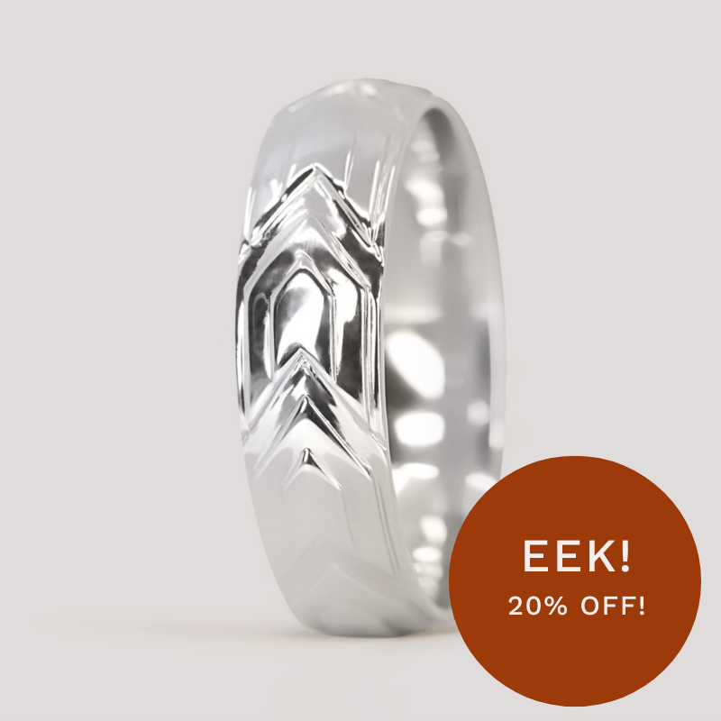 Harley - Art Deco Style Patterned Wedding Ring - Made-to-Order Wedding Rings - Wide