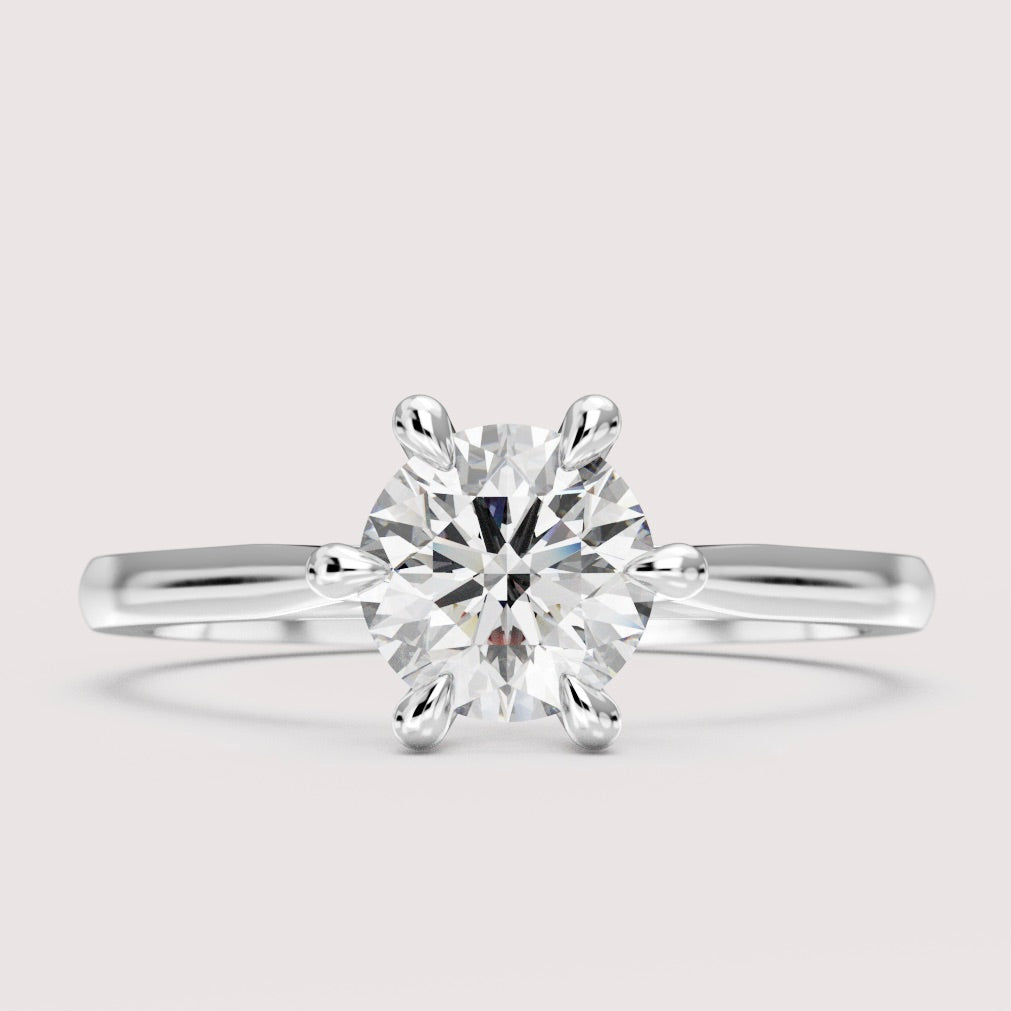 Heidi - Round Brilliant Cut 0.80ct Hidden Diamond Solitaire Engagement Ring Setting
