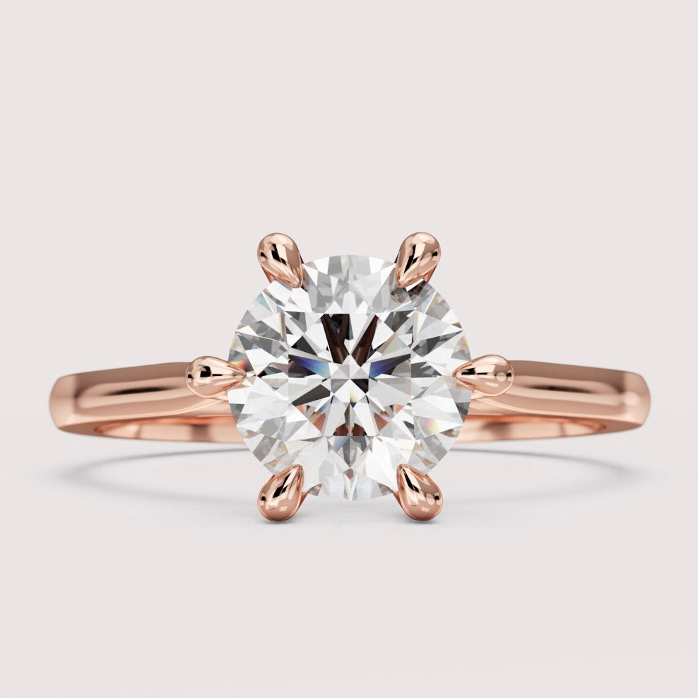 Heidi - Round Brilliant Cut 1.25ct+ Hidden Diamond Solitaire Engagement Ring Setting