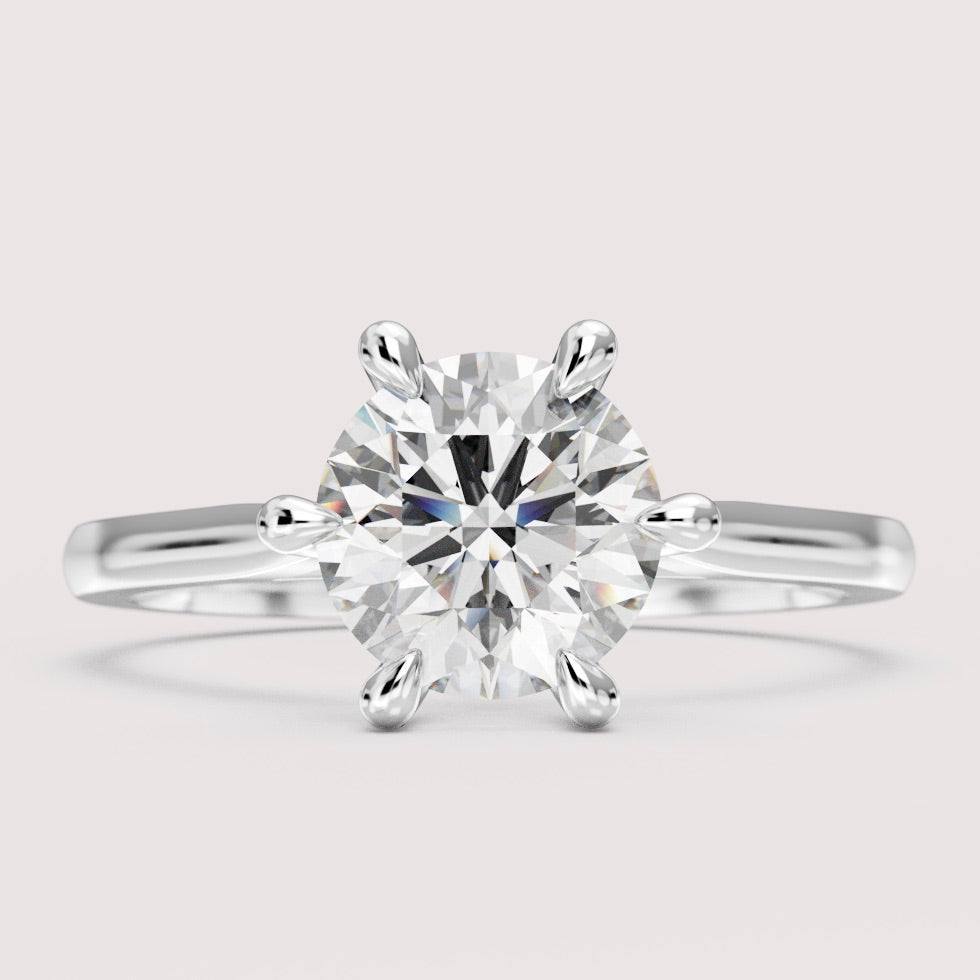 Heidi - Round Brilliant Cut 1.25ct+ Hidden Diamond Solitaire Engagement Ring Setting