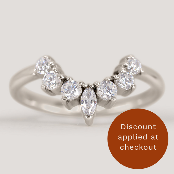 Joanie - Marquise Tiara Wedding Ring - Made-to-Order