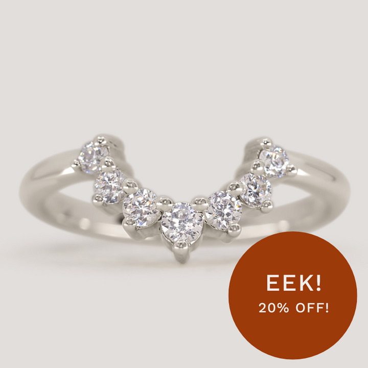 Joanie - Round Brilliant Cut Diamond Tiara Wedding Ring - Made-to-Order