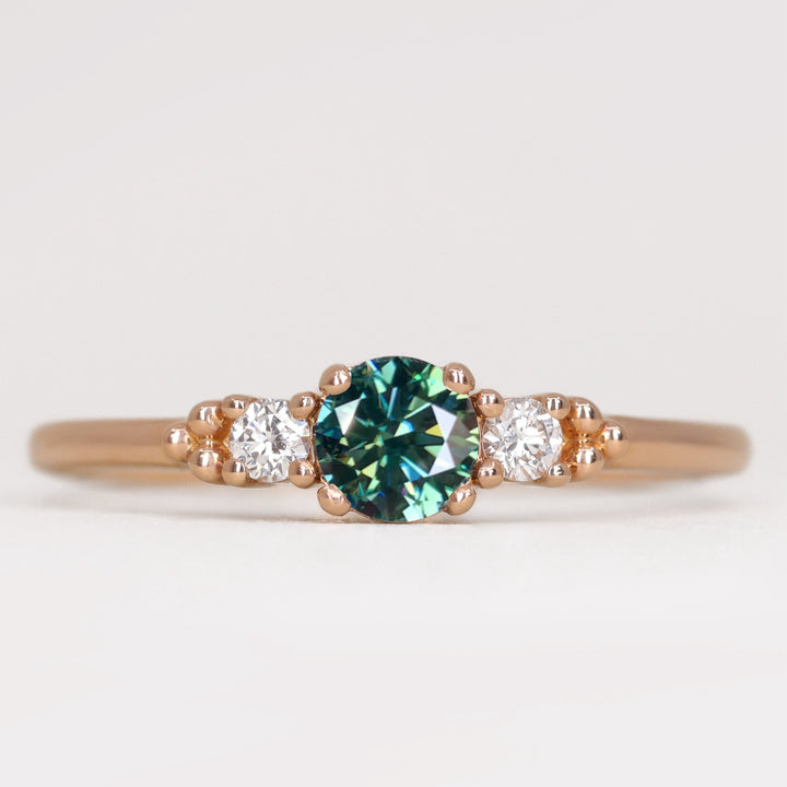 Natalia Teal Moissanite