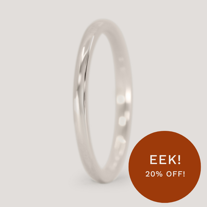 Peggy - Polished Straight Wedding Ring 1.8mm Width - Made-to-Order