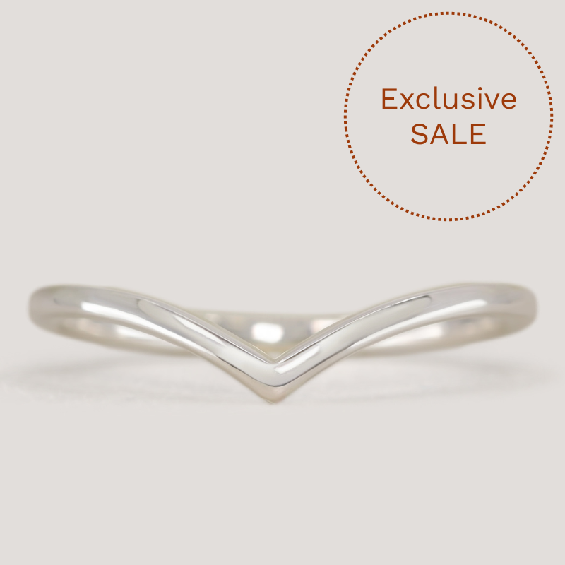 Peggy - Polished Wishbone Wedding Ring 1.8mm Width - Made-to-Order