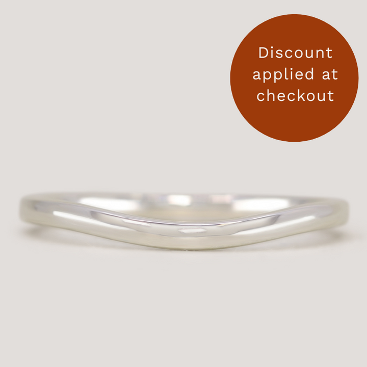 Peggy - Polished Wave Wedding Ring 1.8mm Width - Made-to-Order