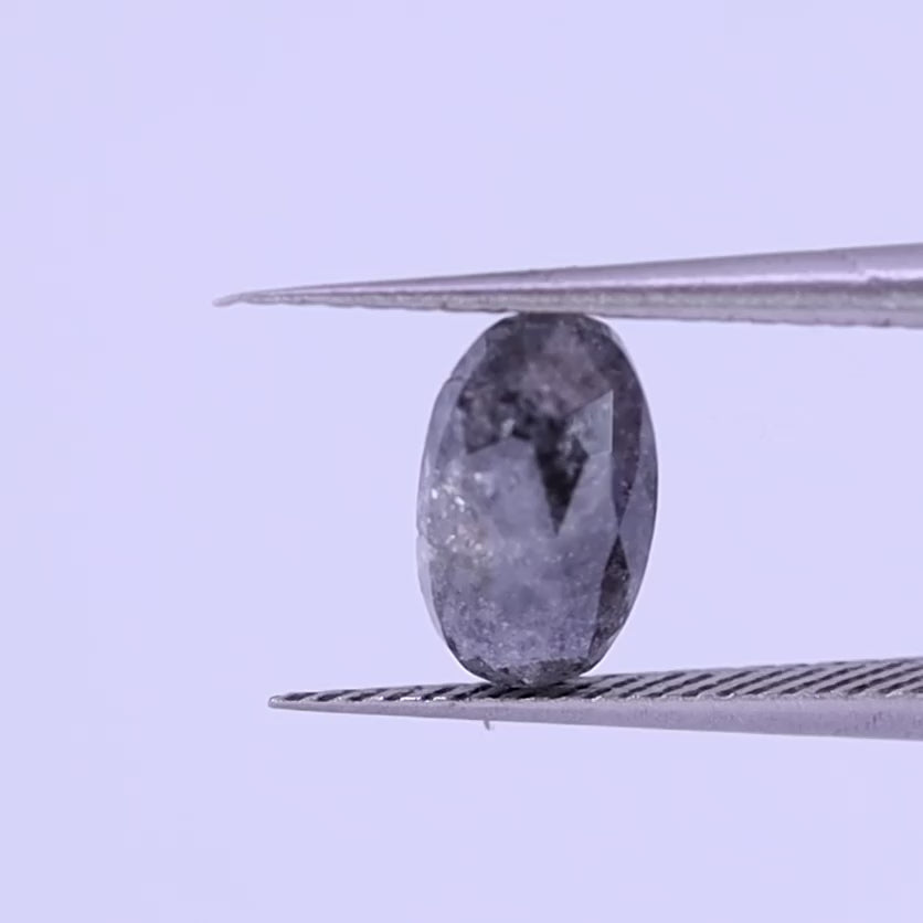 Salt and pepper diamond | 1.04ct Oval Cut, Loose Gemstone