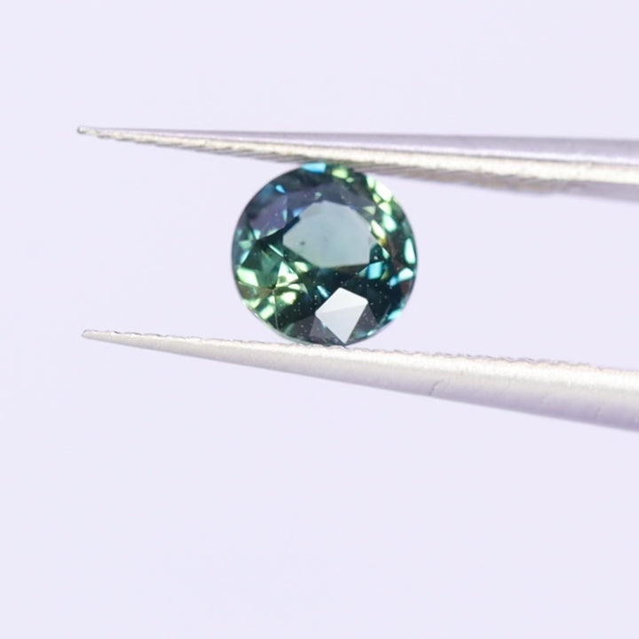 Teal Sapphire | 1.15ct Round brilliant Cut, Loose Gemstone