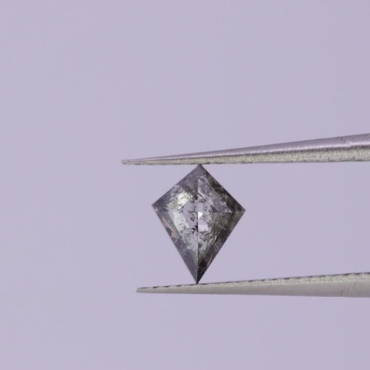 Salt and Pepper Diamond | 0.50ct Kite Cut, Loose Gemstone