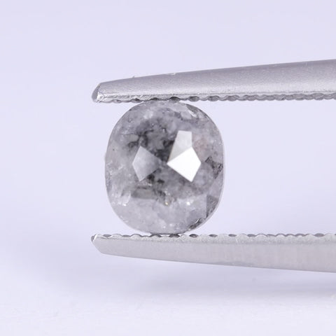 1.06ct Oval Cushion Cut Salt and Pepper Diamond Loose Gemstones