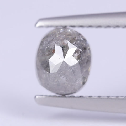 1.35ct Oval Cut Salt and Pepper Diamond Loose Gemstones