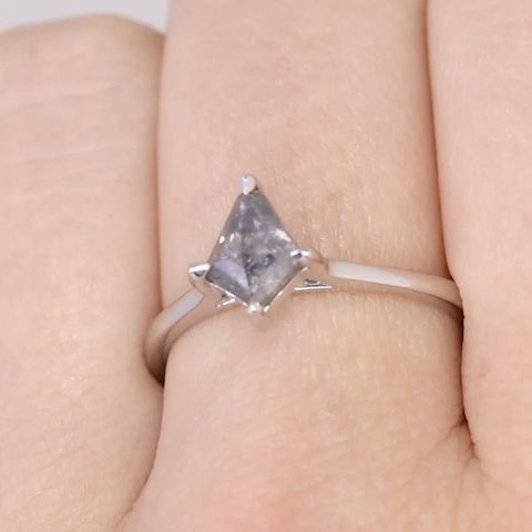 Avery - Salt & Pepper Diamond Solitaire Ring - Ready-to-Wear Engagement Rings - Ready-to-Ship