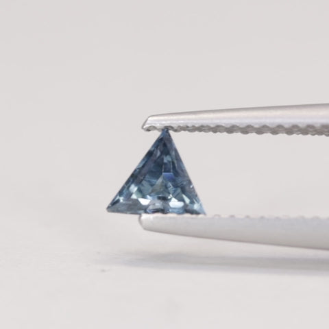 0.50ct Trilliant Cut Geometric Denim Blue Sapphire, Set of 3