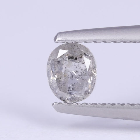 0.66ct Oval Cut Salt and Pepper Diamond Loose Gemstones
