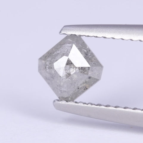 0.52ct Square Emerald Cut Salt and Pepper Diamond Loose Gemstones