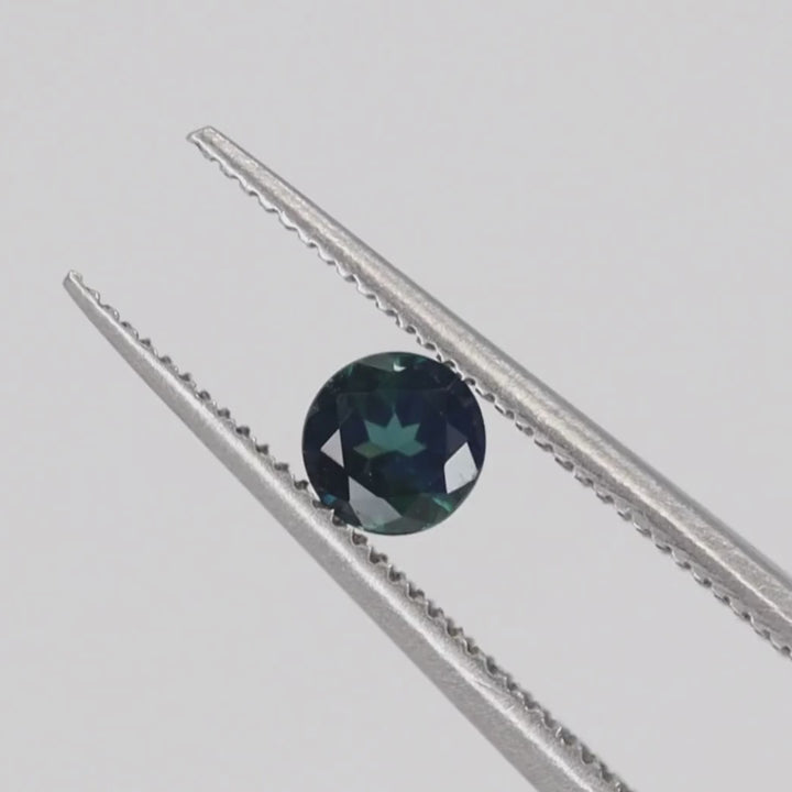 Teal Sapphire | 0.44ct Round Brilliant Cut, Loose Gemstone