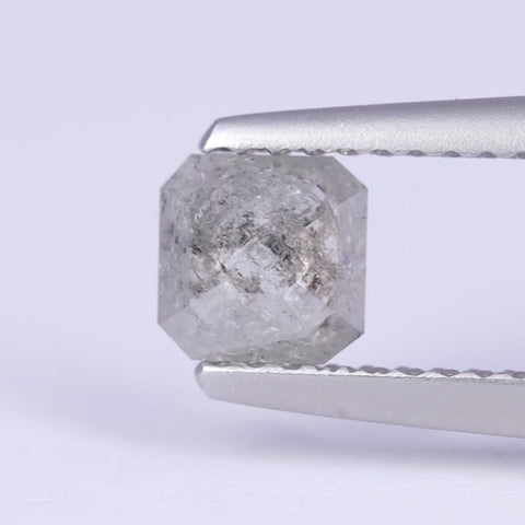 0.52ct Square Emerald Cut Salt and Pepper Diamond Loose Gemstones