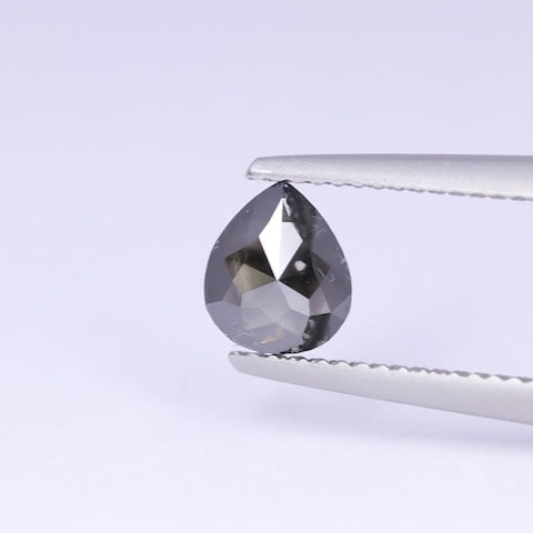 0.98ct Pear Cut Black Salt and Pepper Diamond Loose Gemstones