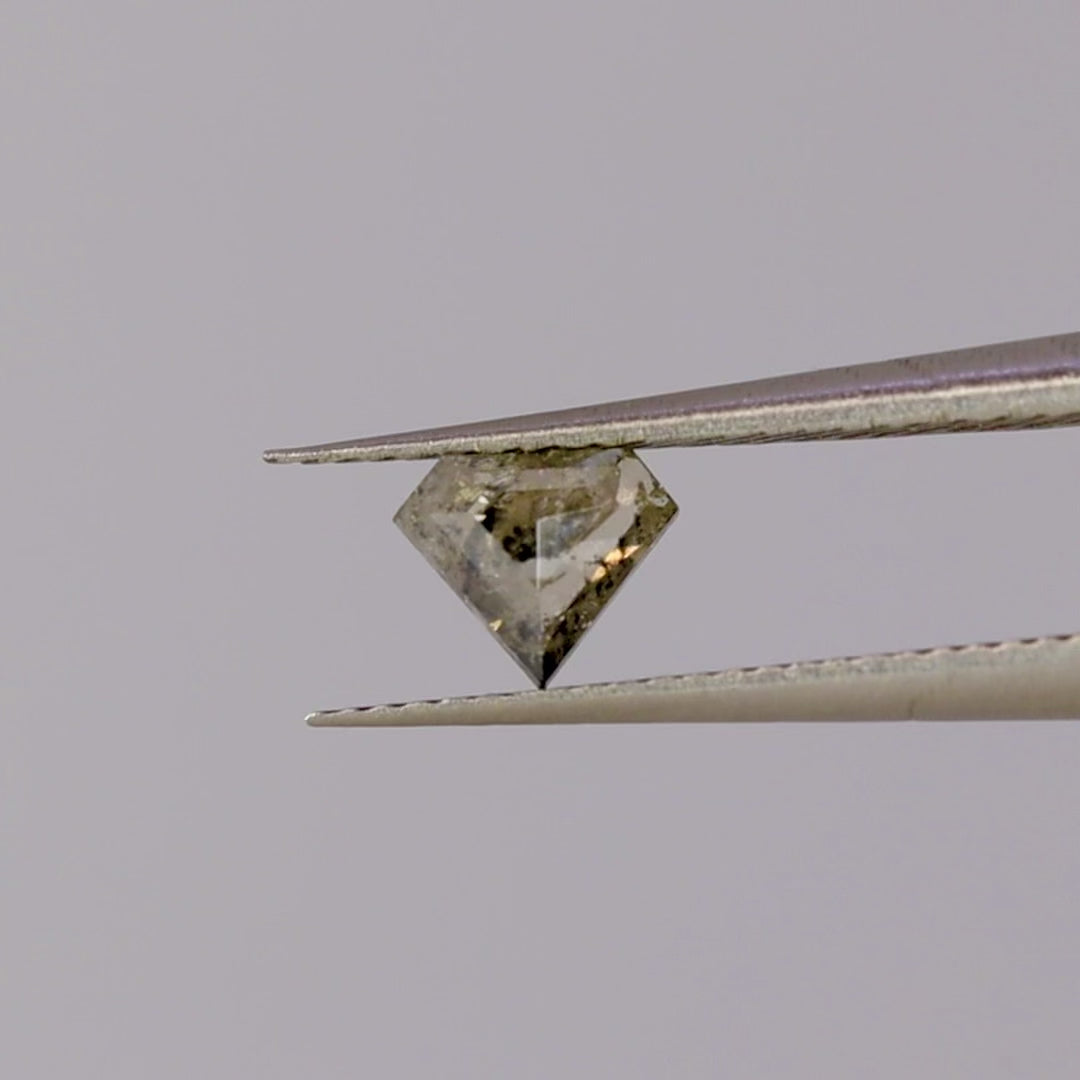 Salt and Pepper Diamond | 0.33ct Shield Cut, Loose Gemstone