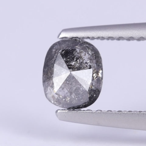 0.78ct Oval Cushion Cut Salt and Pepper Diamond Loose Gemstones