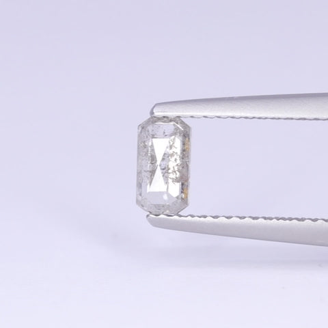 0.55ct Emerald Cut Salt and Pepper Diamond