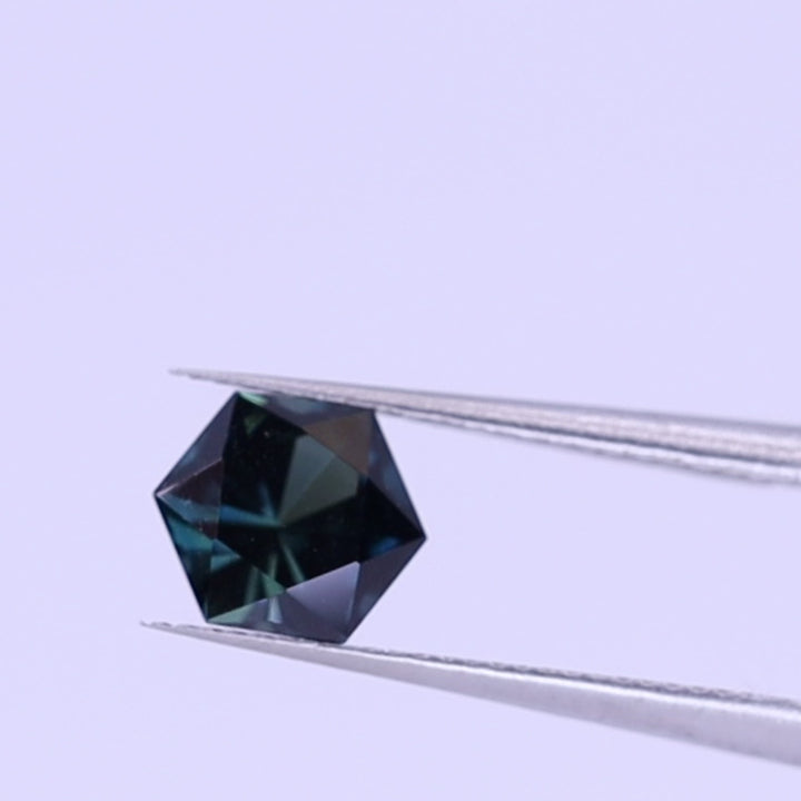 Teal Sapphire | 1.38ct Hexagon Cut, Loose Gemstone