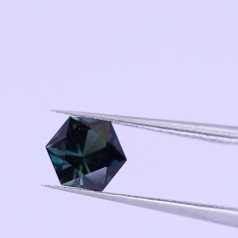 Teal Sapphire | 1.38ct Hexagon Cut, Loose Gemstone