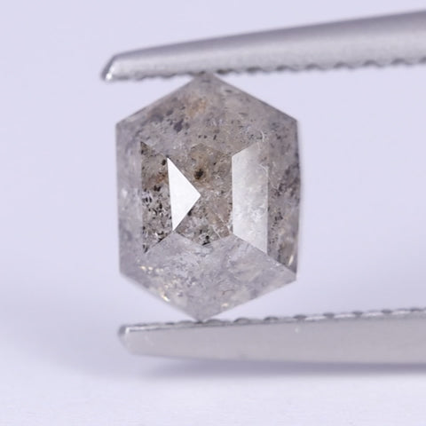 1.45ct Hexagon Cut Salt and Pepper Diamond Loose Gemstones