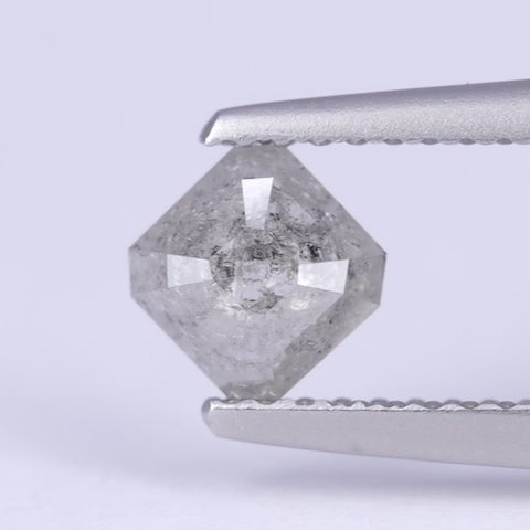 0.52ct Square Emerald Cut Salt and Pepper Diamond Loose Gemstones