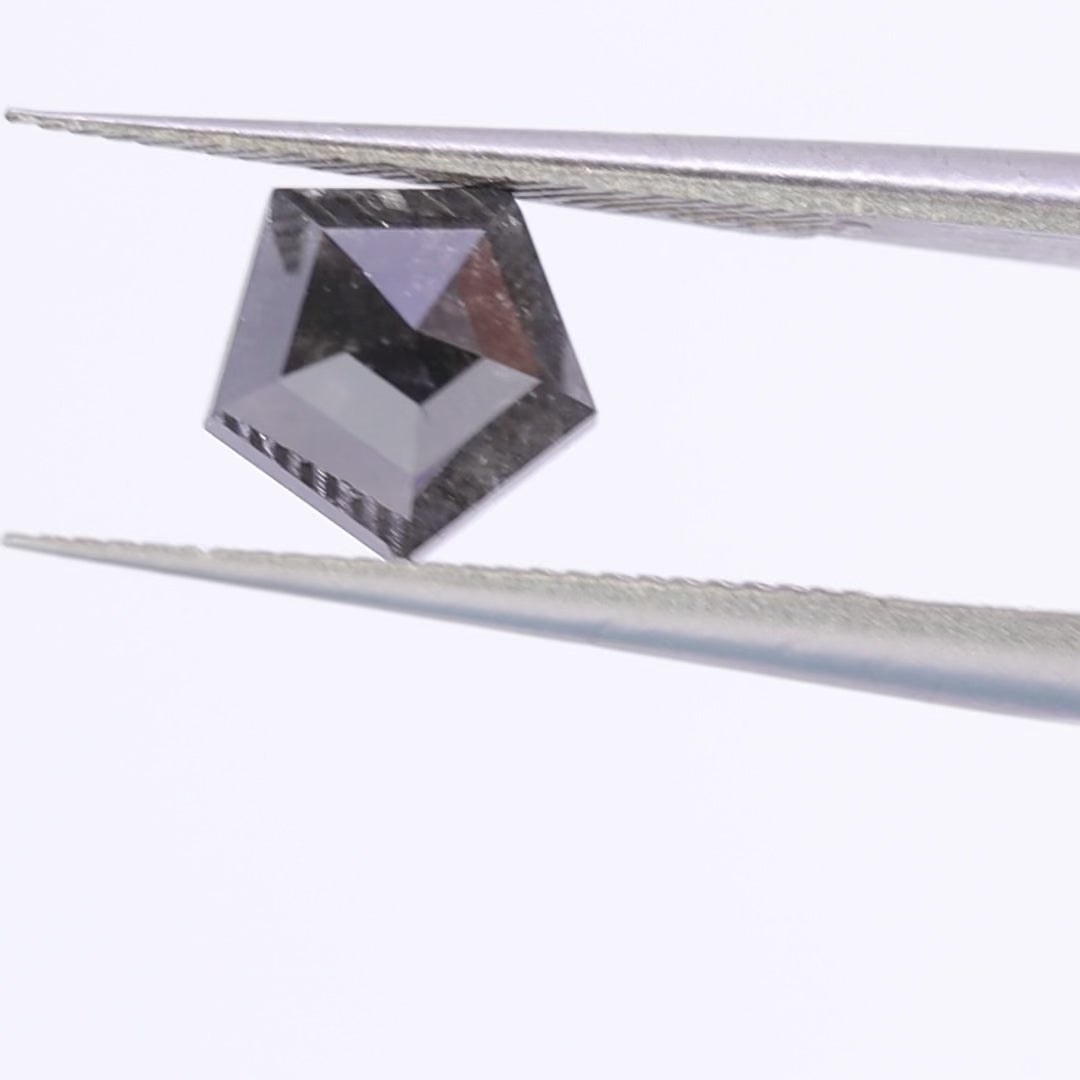 Salt and pepper diamond | 1.54ct Shield Cut, Loose Gemstone