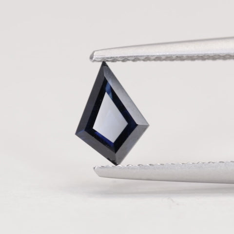 0.81ct Kite Cut Dark Blue Sapphire