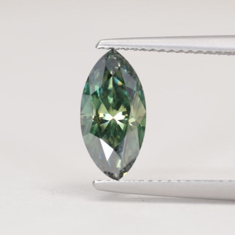 1.85ct Marquise Cut Green Teal Moissanite Loose Gemstones