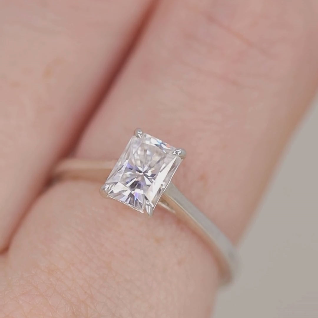 Molly - Radiant Cut Lab Grown Diamond Solitaire Engagement Ring