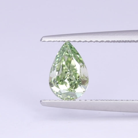 1.21ct Pear Cut Green Natural Diamond, GIA Certified Loose Gemstones