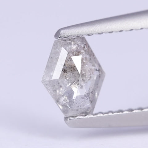 0.52ct Elongated Hexagon Cut Salt and Pepper Diamond Loose Gemstones