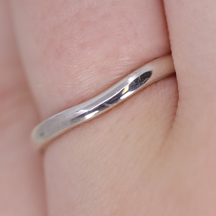 Peggy - Polished Wave Wedding Ring 2.3mm Width - Made-to-Order