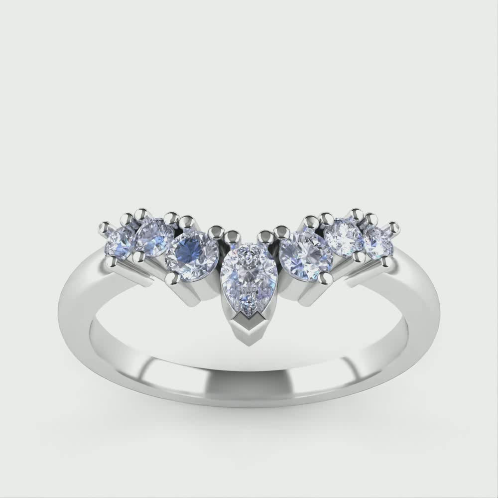 Emma - Solar Lab Grown Diamond Tiara Wedding Ring - Ready-to-Wear