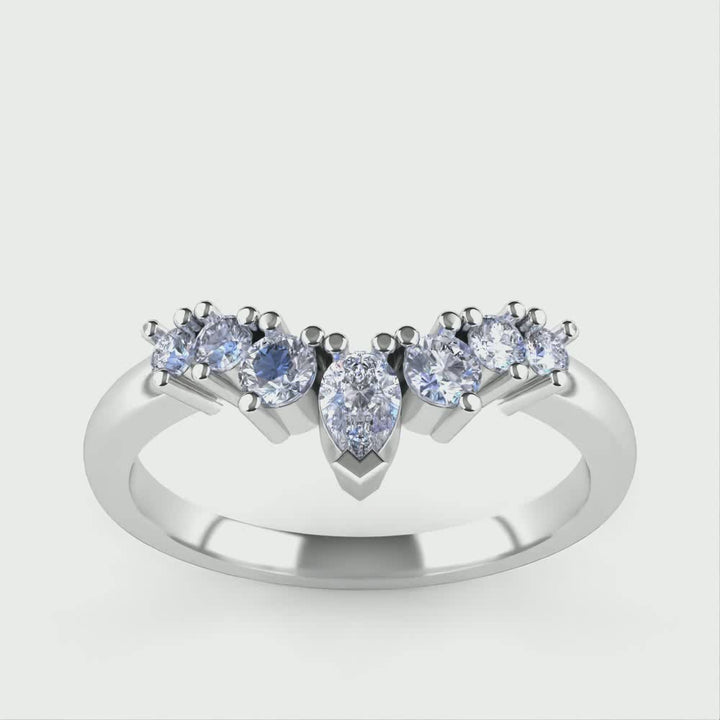 Emma - Solar Lab Grown Diamond Tiara Wedding Ring - Ready-to-Wear