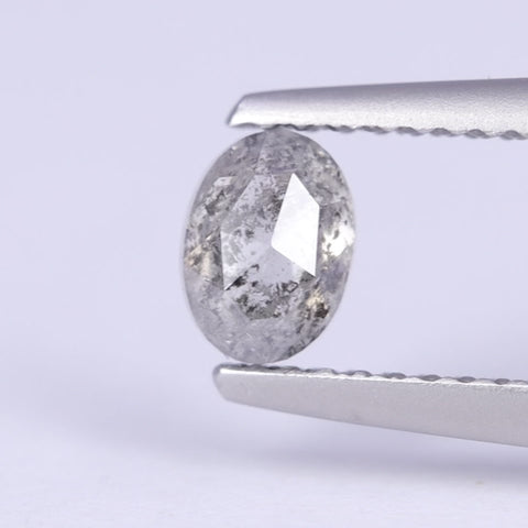 0.60ct Oval Cut Salt and Pepper Diamond Loose Gemstones