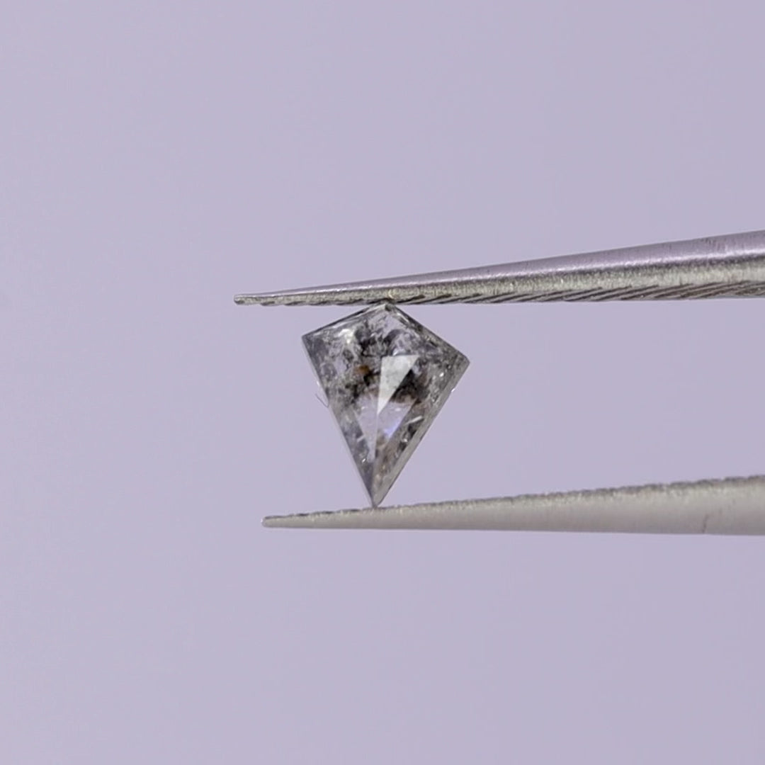 Salt and Pepper Diamond | 0.32ct Kite Cut, Loose Gemstone