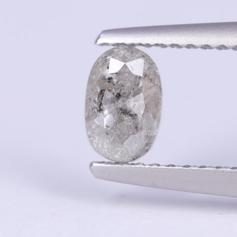 0.53ct Oval Cut Salt and Pepper Diamond Loose Gemstones