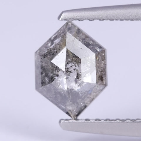 1.11ct Hexagon Cut Salt and Pepper Diamond Loose Gemstones