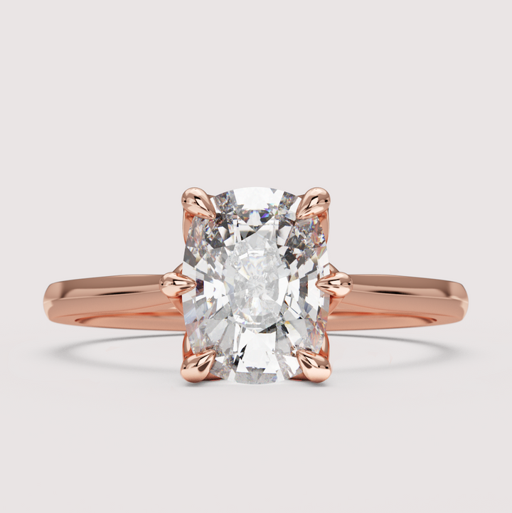 Raine - Cushion Cut Tulip Basket Solitaire Engagement Ring Setting