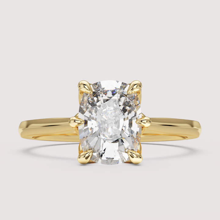 Raine - Cushion Cut Tulip Basket Solitaire Engagement Ring Setting
